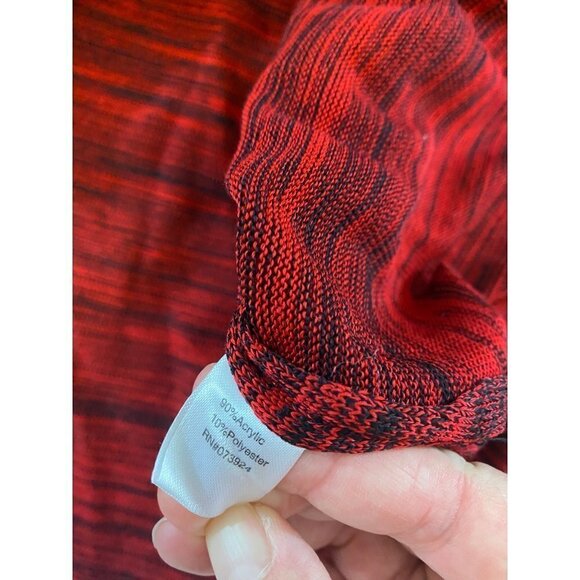 Ming Wang Women's Heathered Red Cardigan - Large - Picture 10 of 12